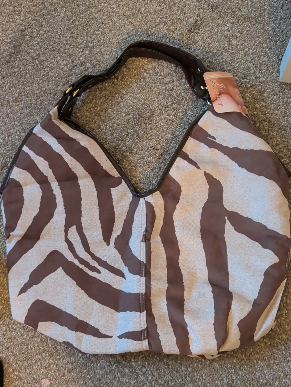 NWT Jessica Simpson Zebra Boho Tote
